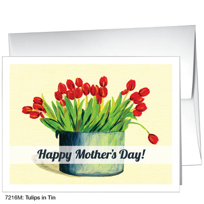 Tulips In Tin, Greeting Card (7216M)