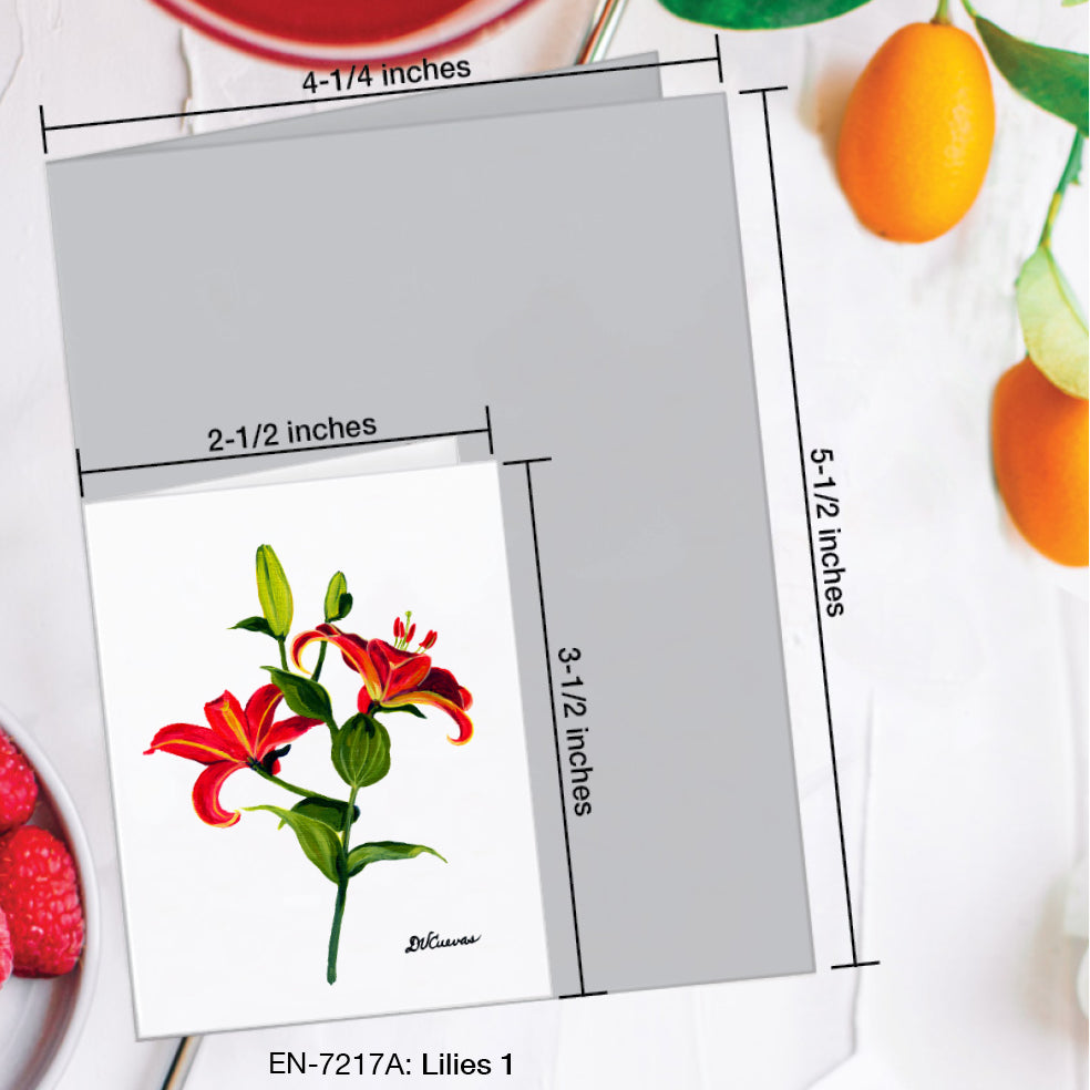 Lilies 1, Greeting Card (#7217A)