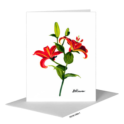 Lilies 1, Greeting Card (#7217A)
