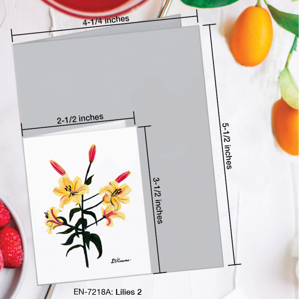 Lilies 2, Greeting Card (#7218A)