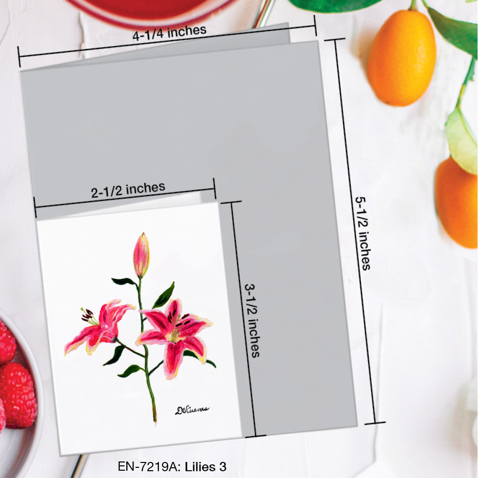Lilies 3, Greeting Card (#7219A)