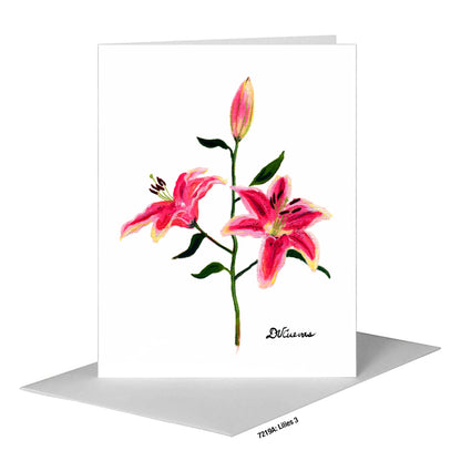 Lilies 3, Greeting Card (#7219A)