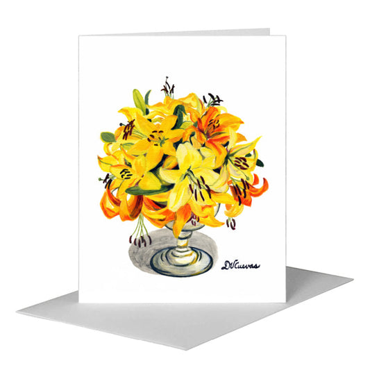Lilies 8, Greeting Card (#7224A) A2 Card Front, www.printedcanvas.com