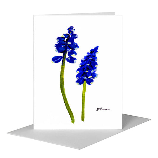 Grape Hyacinth, Greeting Card (#7226A) A2 Card Front, www.printedcanvas.com