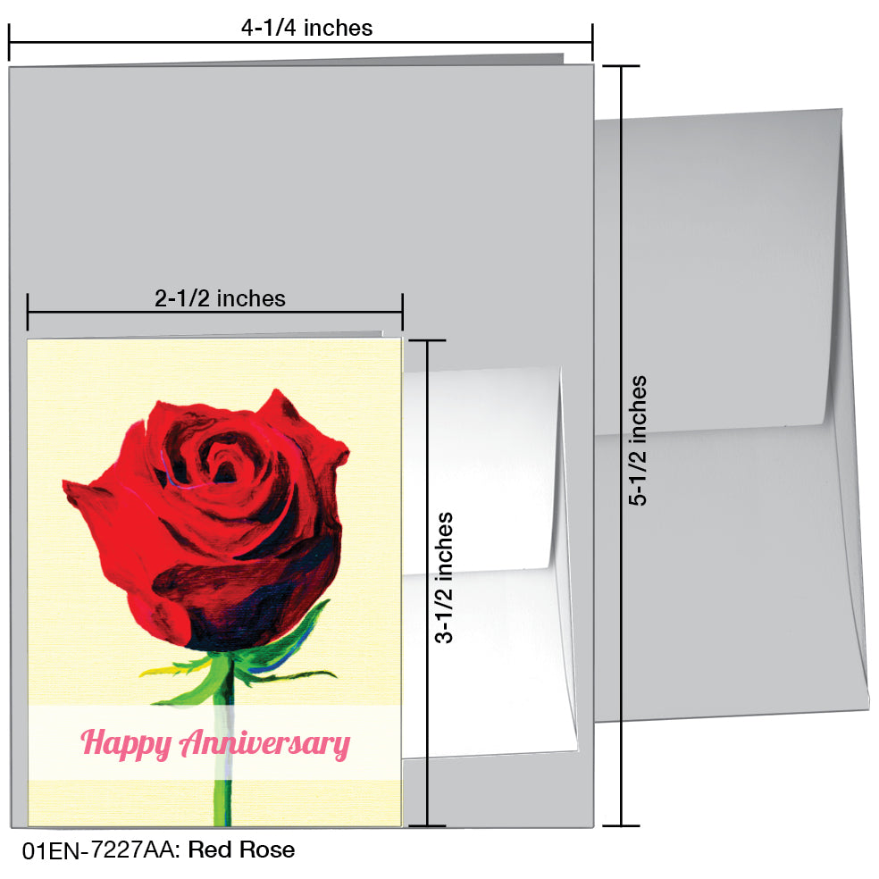Red Rose, Greeting Card (7227AA)