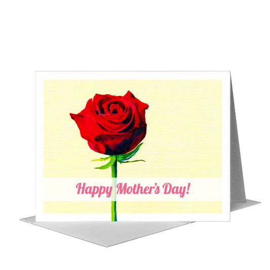 Red Rose, Greeting Card (#7227D) A2 Card Front, www.printedcanvas.com