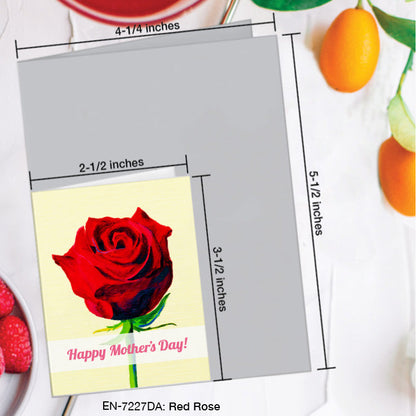 Red Rose, Greeting Card (7227DA), Enclosure, www.printedcanvas.com
