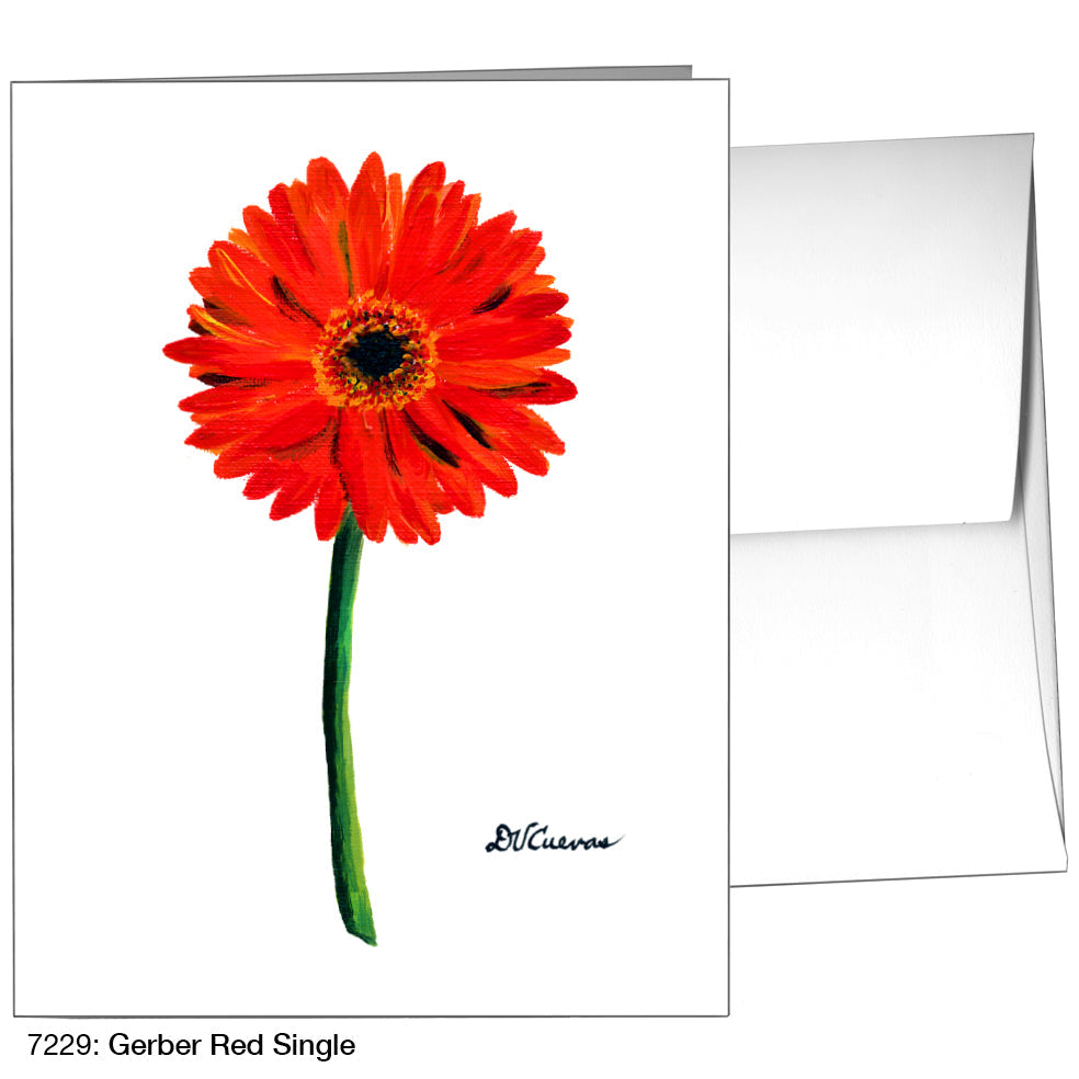 Gerber Red Single, Greeting Card (7229), A2, printedcanvas.com