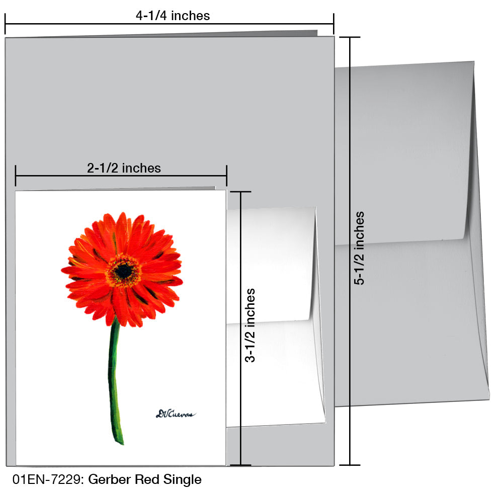 Gerber Red Single, Greeting Card (7229), Enclosure, printedcanvas.com