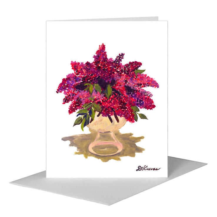 Lilacs, Greeting Card (#7234A), A2 Card Front, www.printedcanvas.com