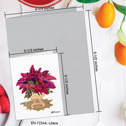 Lilacs, Greeting Card (7234A), Enclosure Card, www.printedcanvas.com