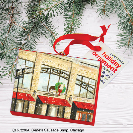 Gene's Sausage Shop, Chicago, Ornament (OR-7236A), Front, printedcanvas.com