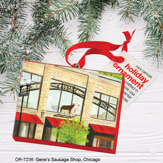 Gene's Sausage Shop, Chicago, Ornament (OR-7236), Front, printedcanvas.com