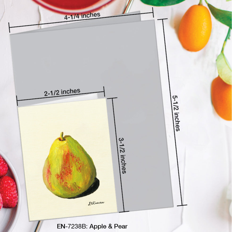 Apple & Pear, Greeting Card (#7238B)