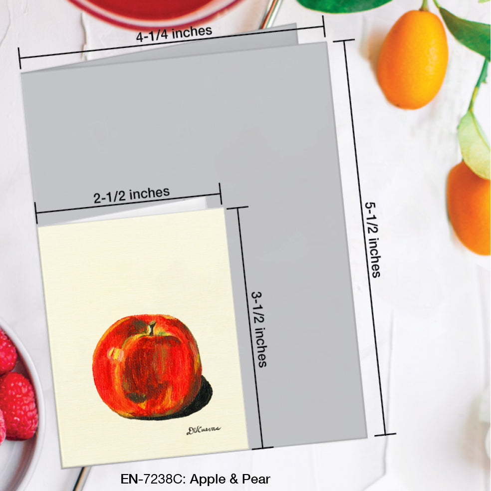 Apple & Pear, Greeting Card (#7238C)