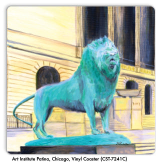Art Institute Patina, Chicago, Vinyl Coaster (CST-7241C) - Printed Canvas