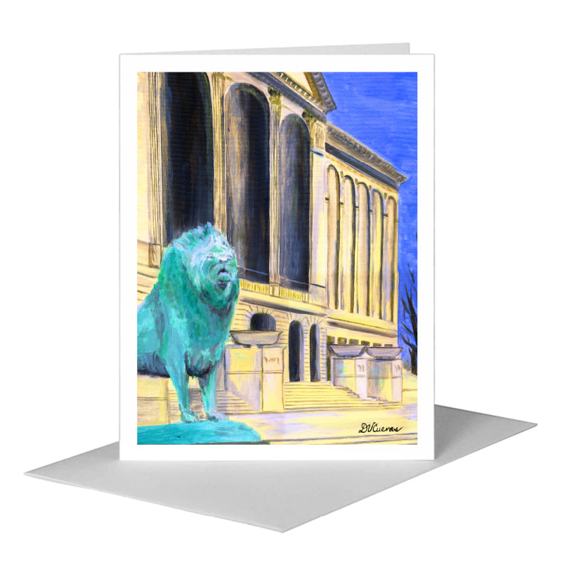 Art Institute Patina, Chicago, Greeting Card (#7241D) A2 Card Front, www.printedcanvas.com