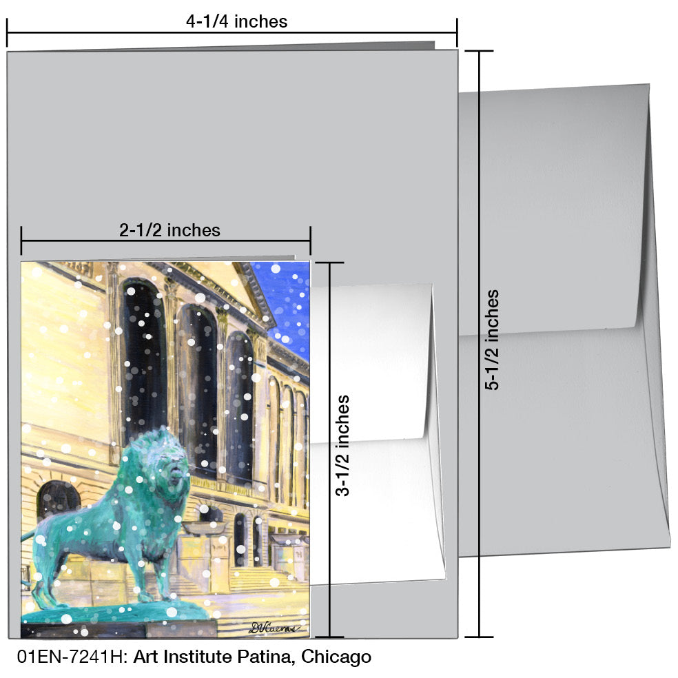 Art Institute Patina, Chicago, Greeting Card (7241H), Enclosure, printedcanvas.com