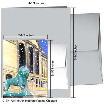 Art Institute Patina, Chicago, Greeting Card (7241H), Enclosure, printedcanvas.com