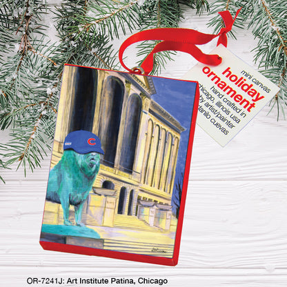 Art Institute Patina, Chicago, Ornament (OR-7241J), Ornament Front, www.printedcanvas.com