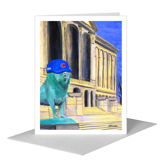 Art Institute Patina, Chicago, Greeting Card (#7241J) A2 Card Front, www.printedcanvas.com