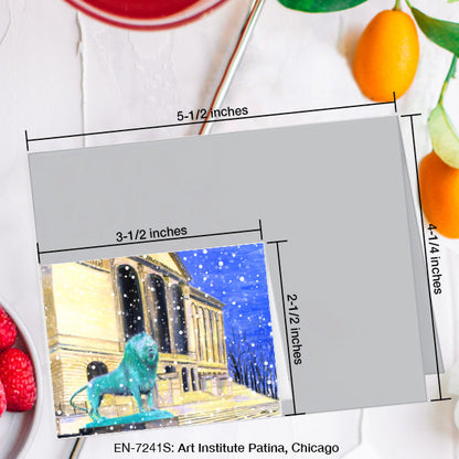 Art Institute Patina, Chicago, Greeting Card (7241S), Enclosure Card, www.printedcanvas.com