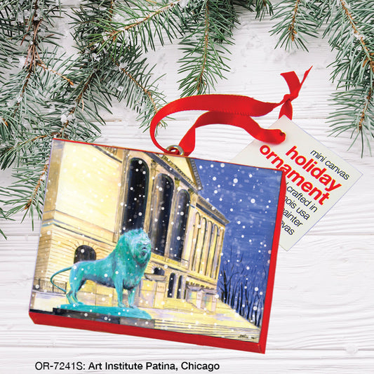 Art Institute Patina, Chicago, Ornament (OR-7241S), Front, printedcanvas.com