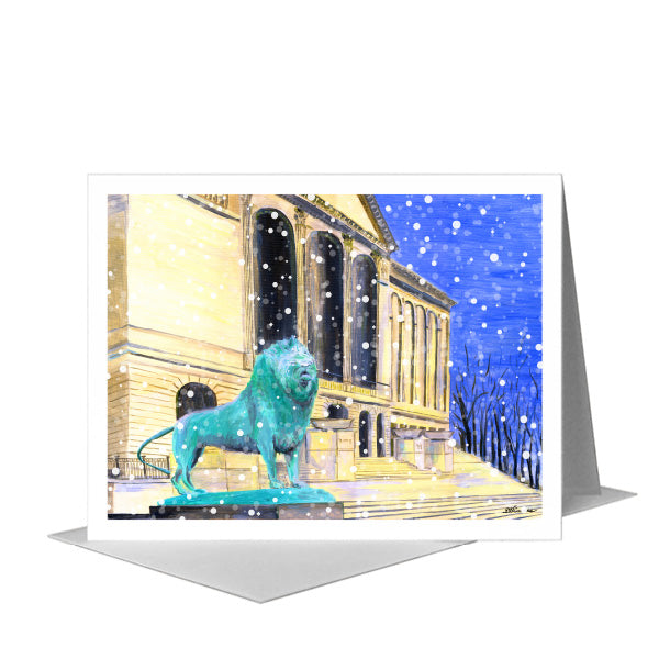 Art Institute Patina, Chicago, Greeting Card (#7241S), A2 Card Front, www.printedcanvas.com