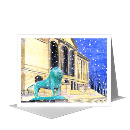 Art Institute Patina, Chicago, Greeting Card (#7241S), A2 Card Front, www.printedcanvas.com