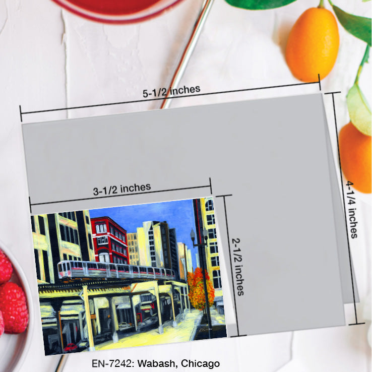 Wabash, Chicago, Greeting Card (7242A), Enclosure Card, www.printedcanvas.com