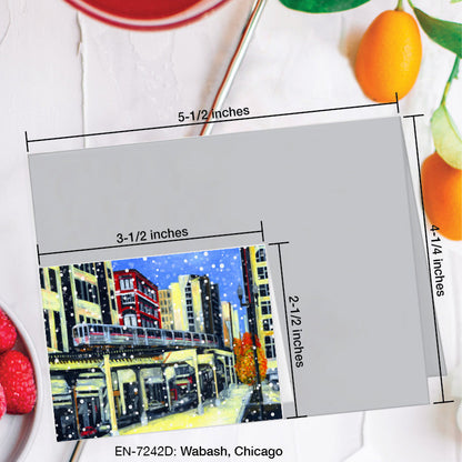 Wabash, Chicago, Greeting Card (7242D), Enclosure Card, www.printedcanvas.com
