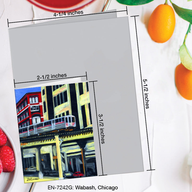 Wabash, Chicago, Greeting Card (7242G), Enclosure Card, www.printedcanvas.com