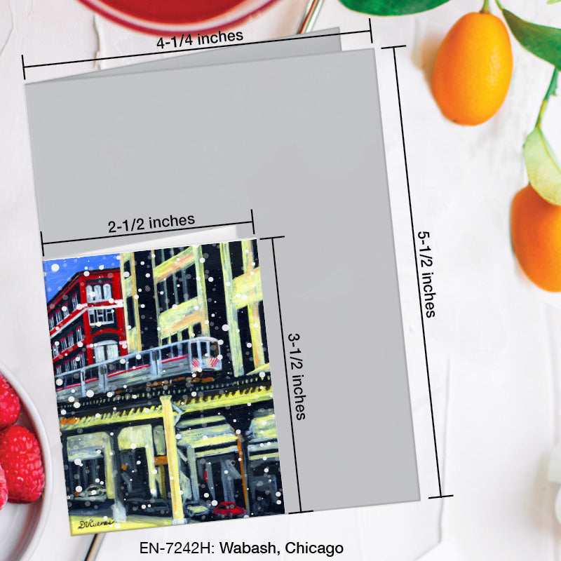 Wabash, Chicago, Greeting Card (7242H), Enclosure Card, www.printedcanvas.com
