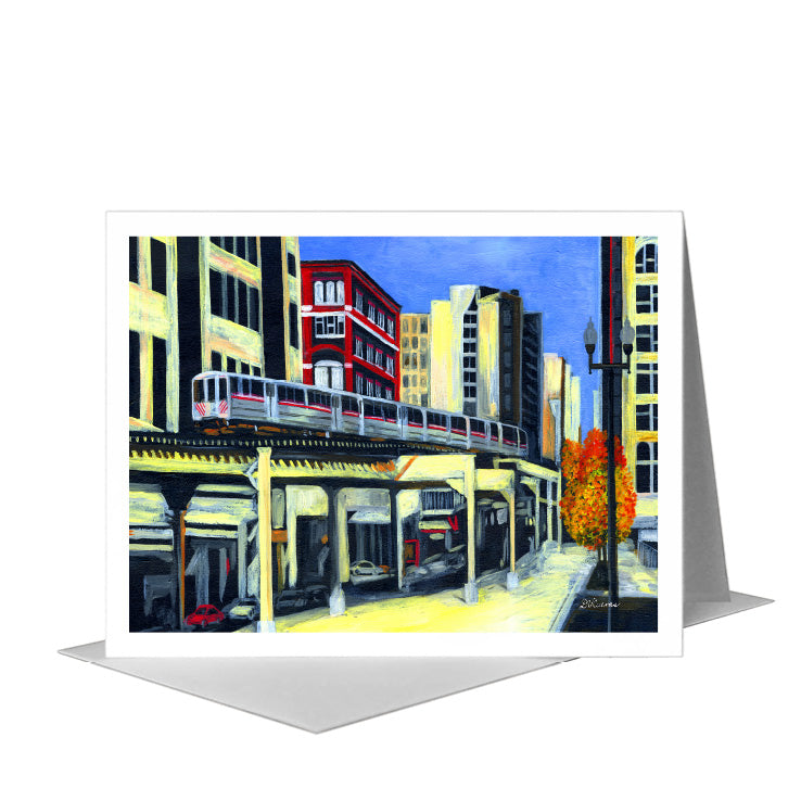 Wabash, Chicago, Greeting Card (#7242A) A2 Card Front, www.printedcanvas.com