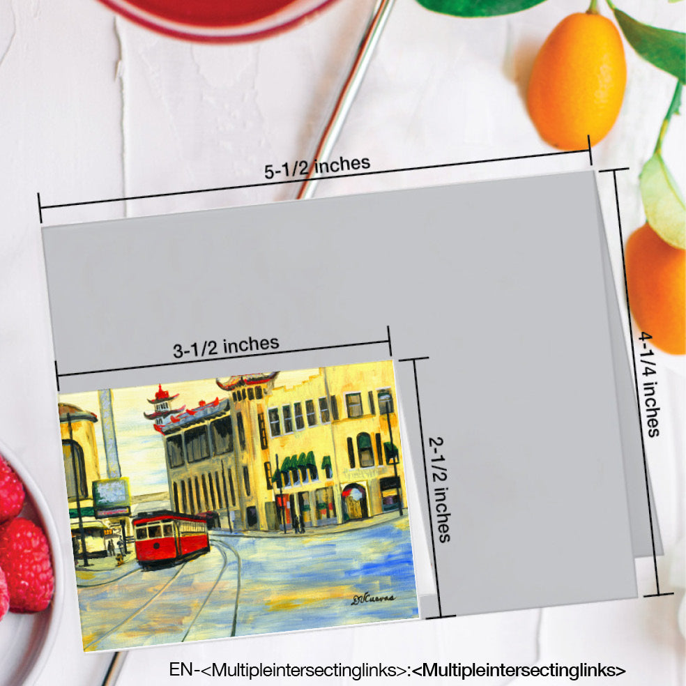 Wentworth at Cermak, Chicago, Greeting Card (#7243A), Enclosure Card, www.printedcanvas.com