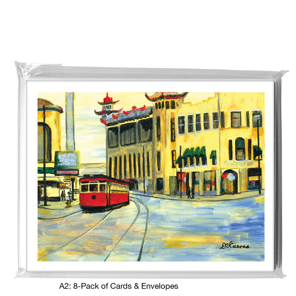 Wentworth at Cermak, Chicago, Greeting Card (#7243A), 8-Pack, www.printedcanvas.com