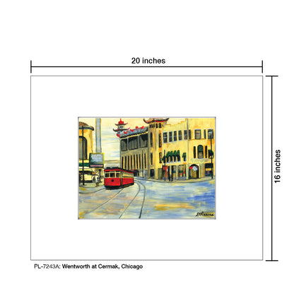 Wentworth at Cermak, Chicago, Print (#7243A)