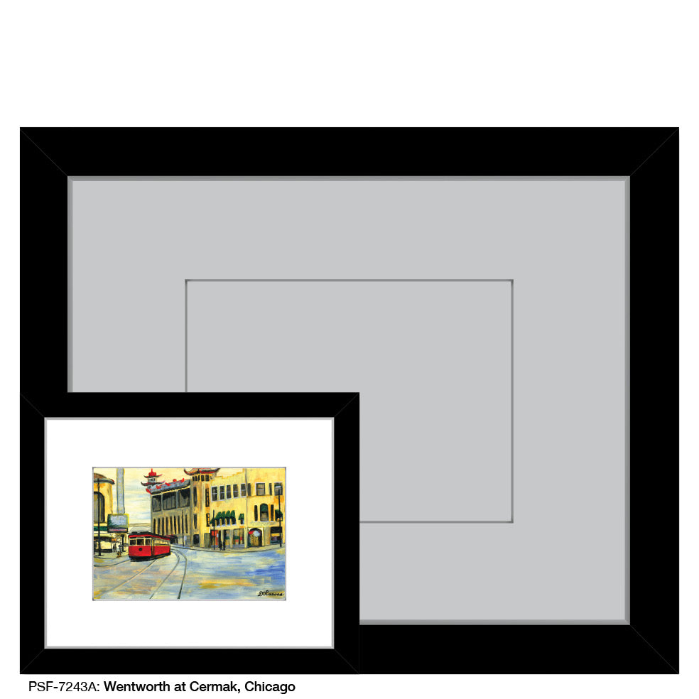 Wentworth at Cermak, Chicago, Print (#7243A)