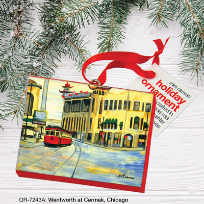 Wentworth at Cermak, Chicago, Ornament (OR-7243A), Front, www.printedcanvas.com