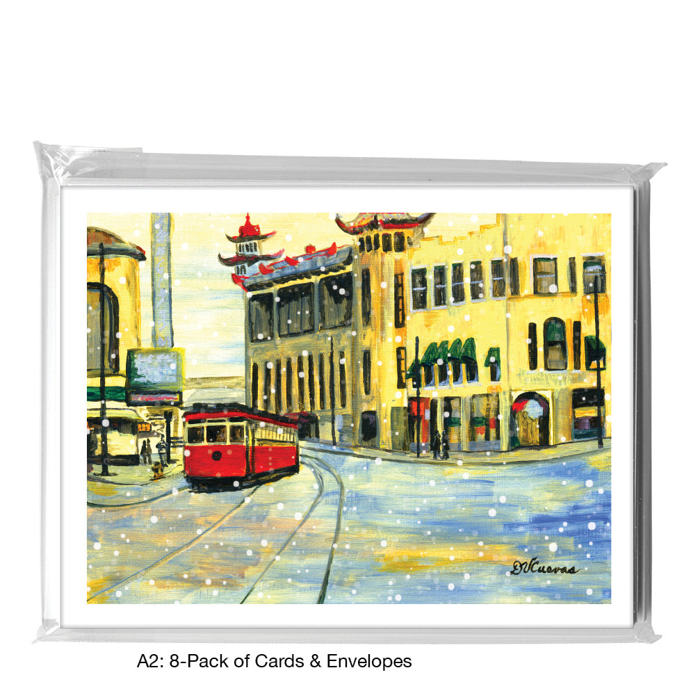 Wentworth at Cermak, Chicago, Greeting Card (#7243B), 8-Pack, www.printedcanvas.com