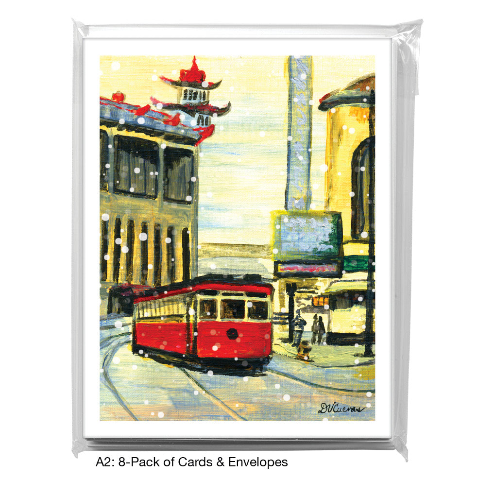 Wentworth at Cermak, Chicago, Greeting Card (#7243D), 8-Pack, www.printedcanvas.com