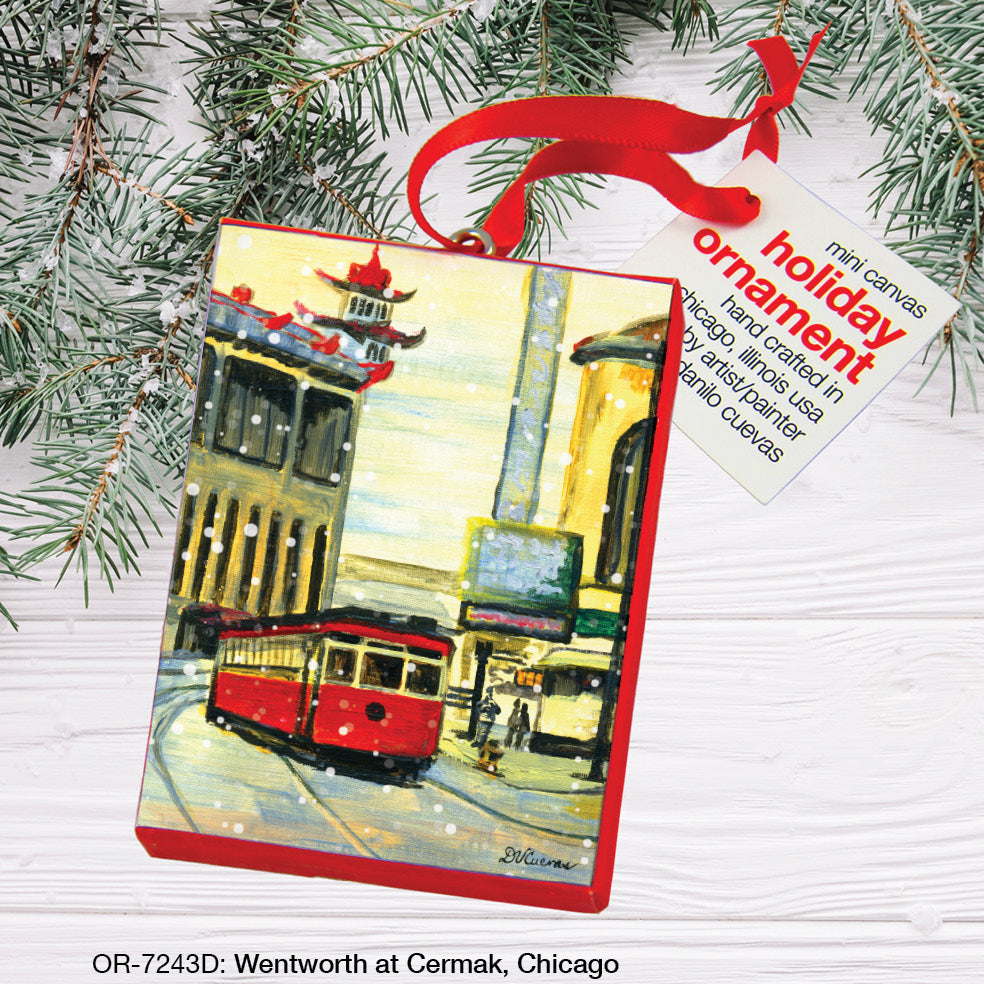 Wentworth at Cermak, Chicago, Ornament (OR-7243D), Front, www.printedcanvas.com