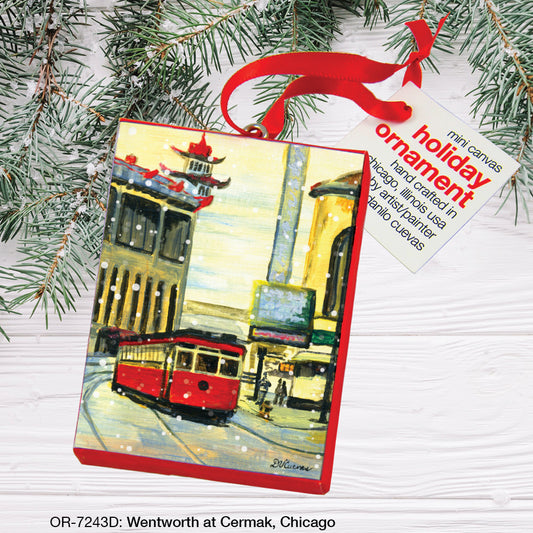 Wentworth at Cermak, Chicago, Ornament (OR-7243D), Front, www.printedcanvas.com