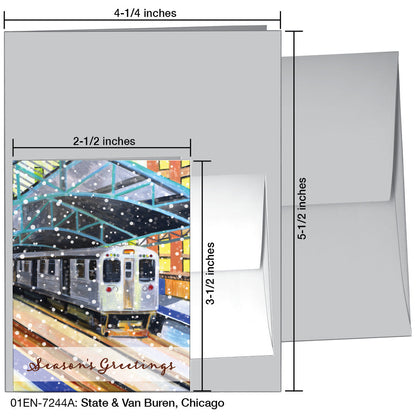 State & Van Buren, Chicago, Greeting Card (7244A), Enclosure, printedcanvas.com