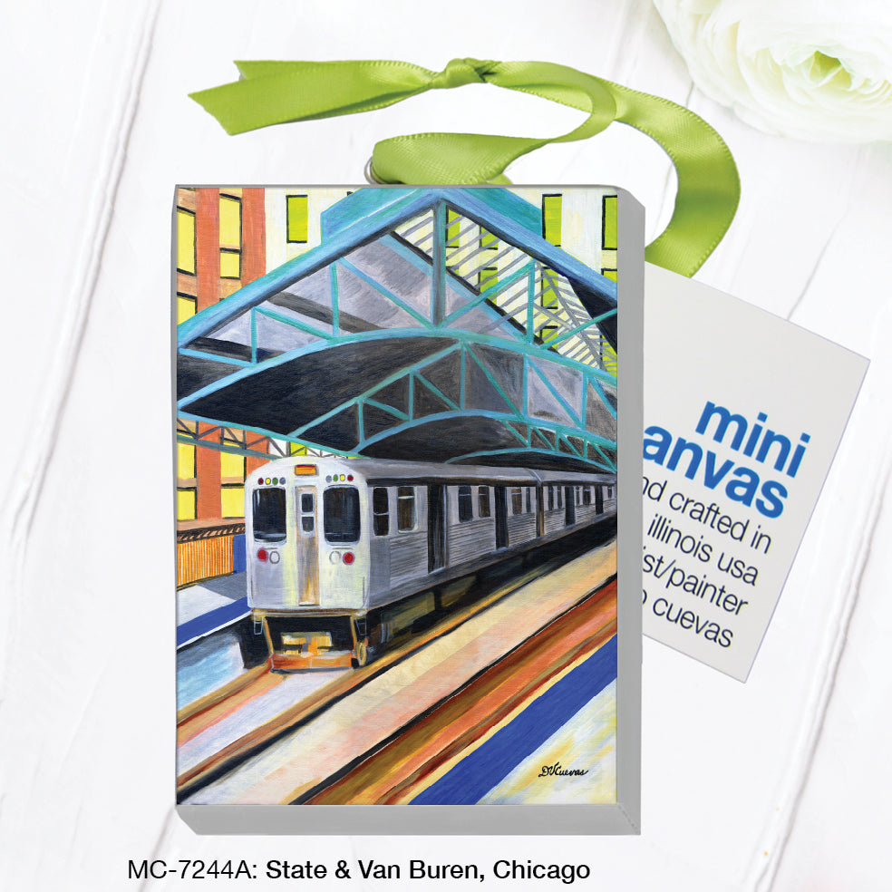 State & Van Buren, Chicago, Mini Canvas (MC-7244A)