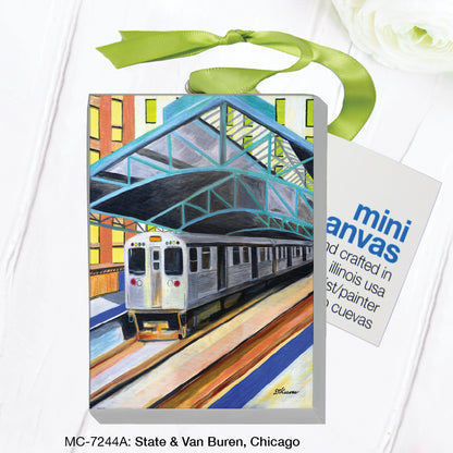 State & Van Buren, Chicago, Mini Canvas (MC-7244A)