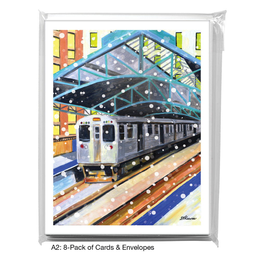 State & Van Buren, Chicago, Greeting Card (7244C), A2 8-Pack, printedcanvas.com