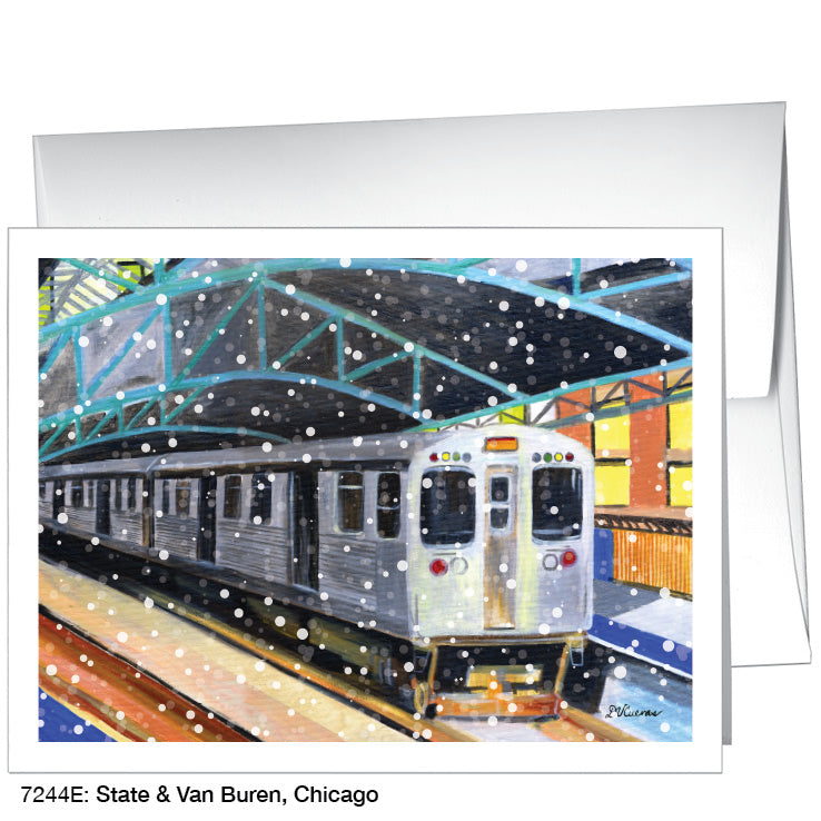 State & Van Buren, Chicago, Greeting Card (7244E), A2, printedcanvas.com