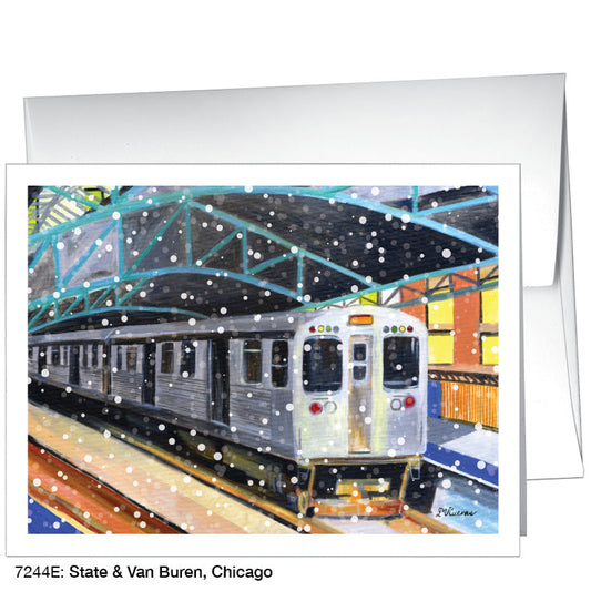 State & Van Buren, Chicago, Greeting Card (7244E), A2, printedcanvas.com