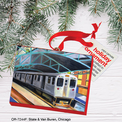 State & Van Buren, Chicago, Ornament (OR-7244F), Front, printedcanvas.com
